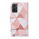 For OPPO A96 4G / Realme 9i Colored Drawing Pattern Flip Leather Phone Case(Marble)