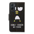 For OPPO A96 4G / Realme 9i Colored Drawing Pattern Flip Leather Phone Case(Penguin)