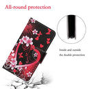 For OPPO A96 4G / Realme 9i Colored Drawing Pattern Flip Leather Phone Case(Red Heart)