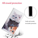 For OPPO A96 4G / Realme 9i Colored Drawing Pattern Flip Leather Phone Case(3 Cats)