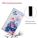 For OPPO A96 4G / Realme 9i Colored Drawing Pattern Flip Leather Phone Case(Purple Butterfly)