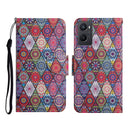 For OPPO A96 4G / Realme 9i Colored Drawing Pattern Flip Leather Phone Case(Diamond Kaleidoscope)