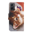 For OPPO A96 4G / Realme 9i Colored Drawing Pattern Flip Leather Phone Case(Butterfly Cat)