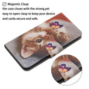 For OPPO A96 4G / Realme 9i Colored Drawing Pattern Flip Leather Phone Case(Butterfly Cat)