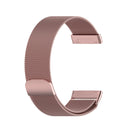 For Fitbit Versa 4 Milanese Magnetic Metal Weave Watchband(Pink)