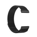 For Fitbit Versa 4 Milanese Magnetic Metal Weave Watchband(Black)