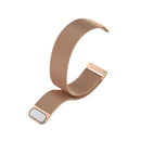 For Fitbit Versa 4 Milanese Magnetic Metal Weave Watchband(Rose Gold)