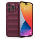 Magic Shield TPU + Flannel Phone Case For iPhone 14 Pro Max(Wine Red)