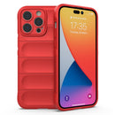 Magic Shield TPU + Flannel Phone Case For iPhone 14 Pro Max(Red)