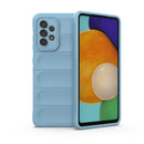 For Samsung Galaxy A52 5G Magic Shield TPU + Flannel Phone Case(Light Blue)