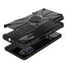 For Motorola Moto G52 Armor Bear Shockproof PC + TPU Phone Protective Case with Ring Holder(Black)