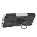 For Motorola Moto G52 Armor Bear Shockproof PC + TPU Phone Protective Case with Ring Holder(White)