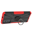 For Motorola Moto G52 Armor Bear Shockproof PC + TPU Phone Protective Case with Ring Holder(Red)