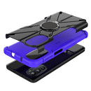 For Motorola Moto G52 Armor Bear Shockproof PC + TPU Phone Protective Case with Ring Holder(Purple)