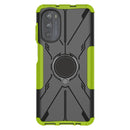 For Motorola Moto G52 Armor Bear Shockproof PC + TPU Phone Protective Case with Ring Holder(Green)