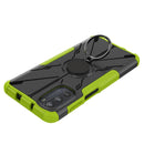 For Motorola Moto G52 Armor Bear Shockproof PC + TPU Phone Protective Case with Ring Holder(Green)