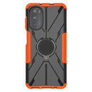 For Motorola Moto G52 Armor Bear Shockproof PC + TPU Phone Protective Case with Ring Holder(Orange)