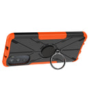 For Motorola Moto G52 Armor Bear Shockproof PC + TPU Phone Protective Case with Ring Holder(Orange)