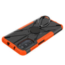 For Motorola Moto G52 Armor Bear Shockproof PC + TPU Phone Protective Case with Ring Holder(Orange)