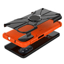 For Motorola Moto G52 Armor Bear Shockproof PC + TPU Phone Protective Case with Ring Holder(Orange)