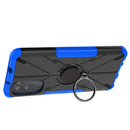 For Motorola Moto G52 Armor Bear Shockproof PC + TPU Phone Protective Case with Ring Holder(Blue)