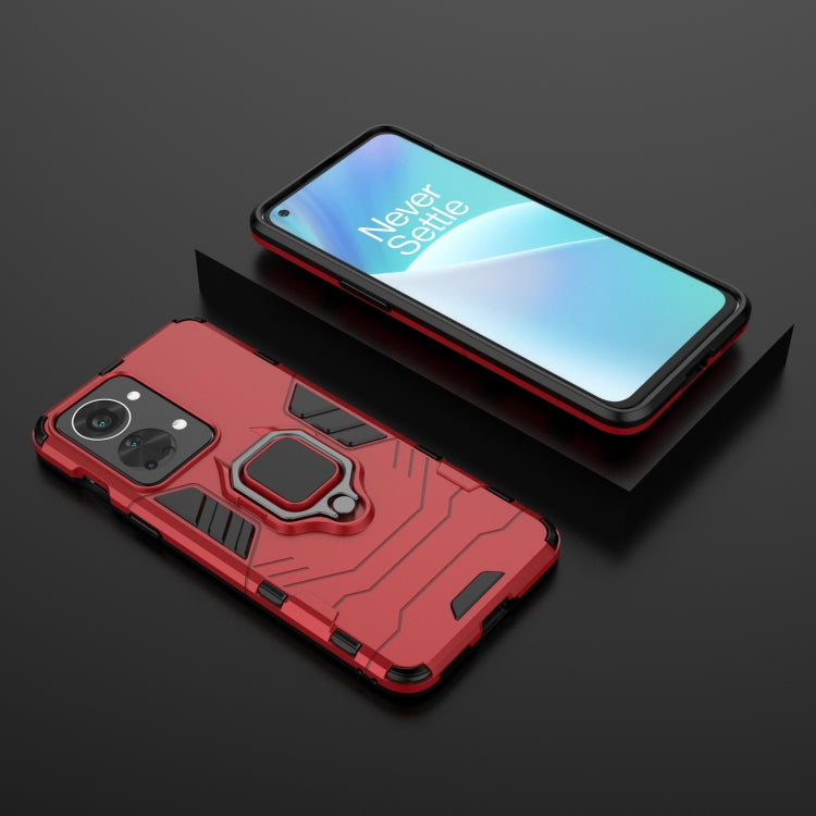 For OnePlus Nord 2T 5G Magnetic Ring Holder PC + TPU Phone Case(Red)