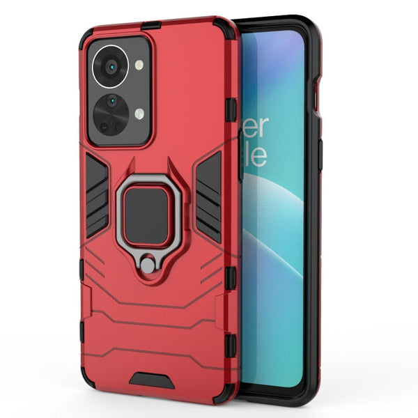 For OnePlus Nord 2T 5G Magnetic Ring Holder PC + TPU Phone Case(Red)