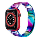 Small Waist Stainless Steel Watch Band For Apple Watch Series 8&7 41mm / SE 2&6&SE&5&4 40mm / 3&2&1 38mm(Colorful)