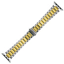 Small Waist Stainless Steel Watch Band For Apple Watch Series 8&7 41mm / SE 2&6&SE&5&4 40mm / 3&2&1 38mm(Silver Gold)