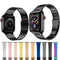 Small Waist Stainless Steel Watch Band For Apple Watch Series 8&7 41mm / SE 2&6&SE&5&4 40mm / 3&2&1 38mm(Dark Blue)