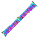 Small Waist Stainless Steel Watch Band For Apple Watch Series 8&7 45mm / SE 2&6&SE&5&4 44mm / 3&2&1 42mm(Colorful)