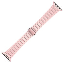 Small Waist Stainless Steel Watch Band For Apple Watch Series 8&7 45mm / SE 2&6&SE&5&4 44mm / 3&2&1 42mm(Pink)