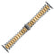 Small Waist Stainless Steel Watch Band For Apple Watch Series 8&7 45mm / SE 2&6&SE&5&4 44mm / 3&2&1 42mm(Silver Rose Gold)