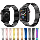 Small Waist Stainless Steel Watch Band For Apple Watch Series 8&7 45mm / SE 2&6&SE&5&4 44mm / 3&2&1 42mm(Colorful)