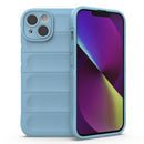 Magic Shield TPU + Flannel Phone Case For iPhone 14(Light Blue)