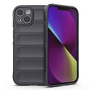 Magic Shield TPU + Flannel Phone Case For iPhone 14(Dark Grey)