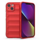 Magic Shield TPU + Flannel Phone Case For iPhone 14(Red)