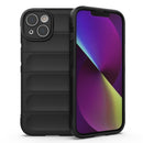 Magic Shield TPU + Flannel Phone Case For iPhone 14(Black)