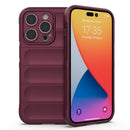 Magic Shield TPU + Flannel Phone Case For iPhone 14 Pro(Wine Red)