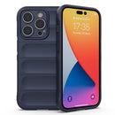 Magic Shield TPU + Flannel Phone Case For iPhone 14 Pro(Dark Blue)