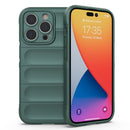 Magic Shield TPU + Flannel Phone Case For iPhone 14 Pro(Dark Green)