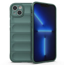 Magic Shield TPU + Flannel Phone Case For iPhone 14 Max(Dark Green)