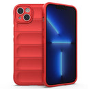 Magic Shield TPU + Flannel Phone Case For iPhone 14 Max(Red)