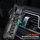 For Samsung Galaxy Z Flip4 Armor Shockproof TPU + PC Magnetic Protective Phone Case with Holder(Silver)