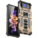 For Samsung Galaxy Z Flip4 Armor Shockproof TPU + PC Magnetic Protective Phone Case with Holder(Gold)