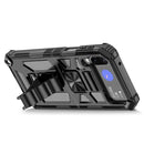 For Samsung Galaxy Z Flip4 Armor Shockproof TPU + PC Magnetic Protective Phone Case with Holder(Blue)