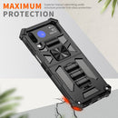 For Samsung Galaxy Z Flip4 Armor Shockproof TPU + PC Magnetic Protective Phone Case with Holder(Rose Gold)