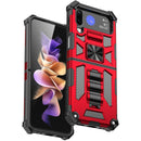 For Samsung Galaxy Z Flip4 Armor Shockproof TPU + PC Magnetic Protective Phone Case with Holder(Red)
