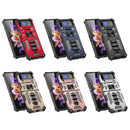 For Samsung Galaxy Z Flip4 Armor Shockproof TPU + PC Magnetic Protective Phone Case with Holder(Black)