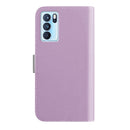 For OPPO Reno6 Pro 5G Foreign Candy Color Litchi Texture Leather Phone Case(Light Purple)